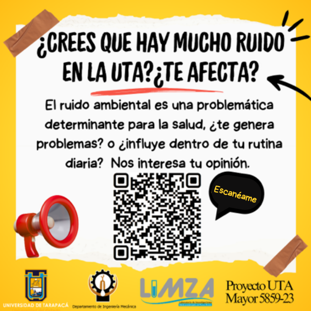 Participa en la encuesta de percepción por molestia de ruido (proyecto UTA Mayor 5859-23)